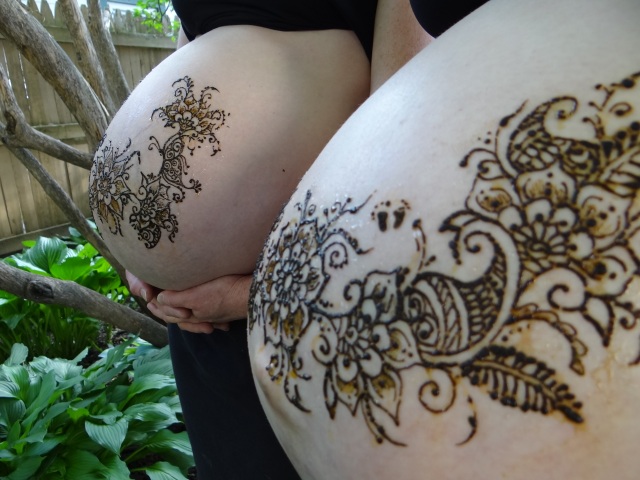 Henna pregnant bellies